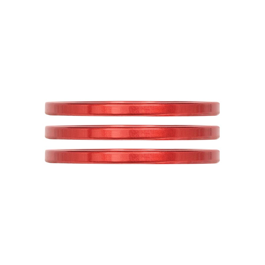 Industry Nine iRiX Headset Spacer 1-1/8'' Height: 2.5mm Aluminum Red 3pcs