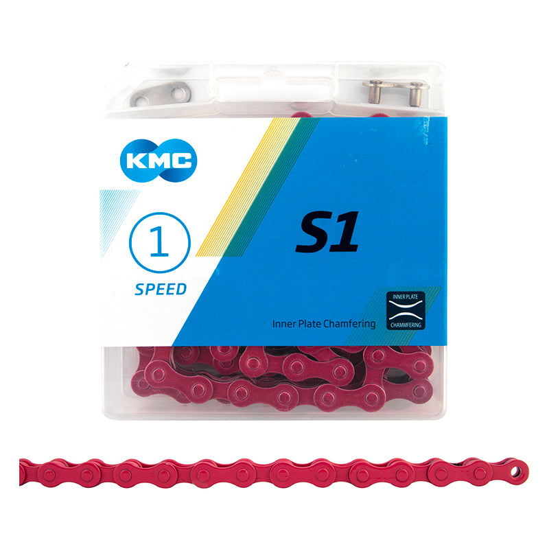 KMC S1 Chain Single Speed 1/8'' Links: 112 Pink
