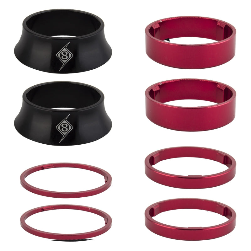 Origin8 Single Speed Freehub Kit Spacer Kit Red AL6061