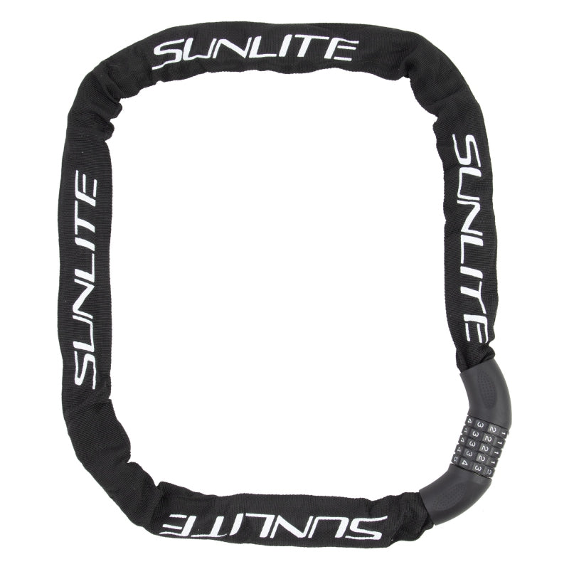 Sunlite E-Bike Combo Chain Lock 8mm 4`/130cm Combo Blk