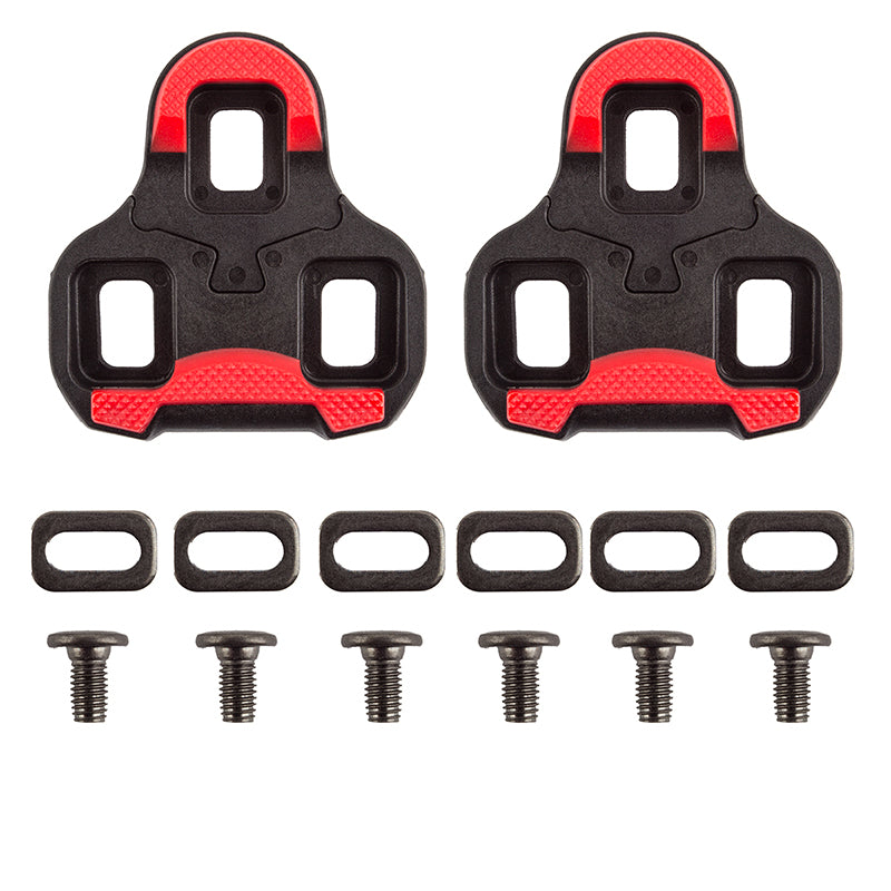 Origin8 Split 9 KEO Compatible Cleats Black/Red Look Keo 9° Float