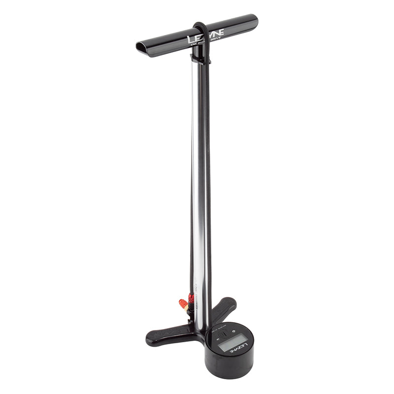 Lezyne CNC Digital Floor Drive 3.5 Digital 3.5` PV/SV 220psi Aluminum Silver