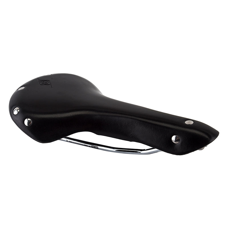 Origin8 Classic Leather Saddle Chromoly Leather Black 280mmx155mm