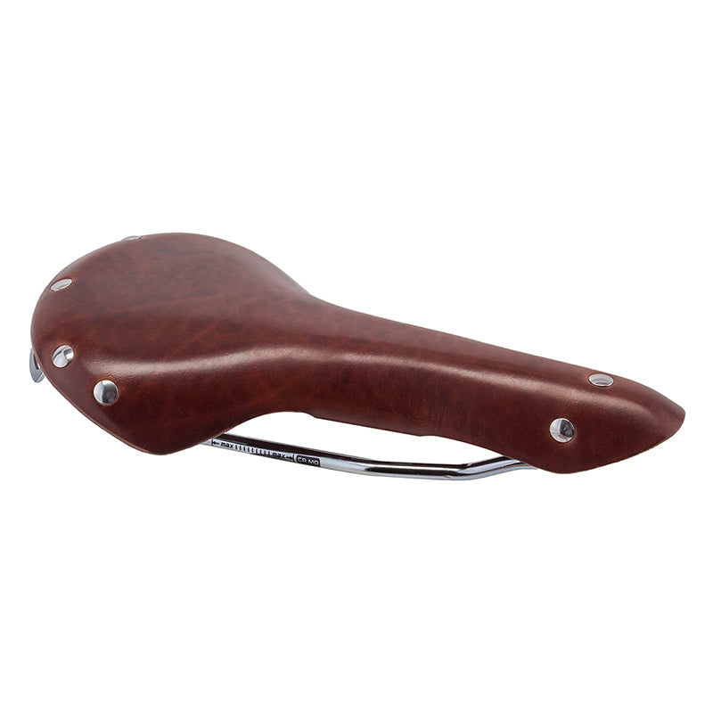 Origin8 Classic Leather Saddle Chromoly Leather Brown 280mmx155mm