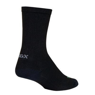 Sockguy Noir 6" Socks 9-13 Black-Red