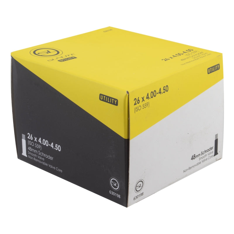 Sunlite Utili-T Standard Schrader Valve Tubes 26x4.00-4.50 SV 48mm 0d Smooth Removable 106mm 0.9mm