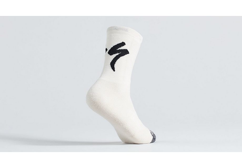 Specialized Merino Deep Winter Tall Logo Sock White Mountains S