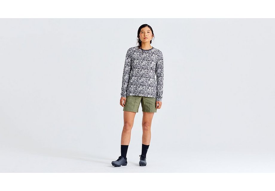 Specialized S/F Cotton Calis-Workse Tee Ls Wmn Basalt/Eggshell S