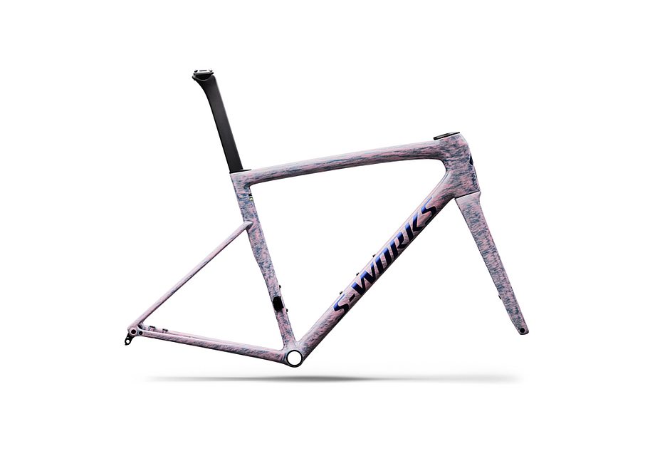 Specialized Tarmac Sl8 S-Works Frmset Gloss Dolomite Metallic / Directional Brush / Blue Majesty Metallic 49