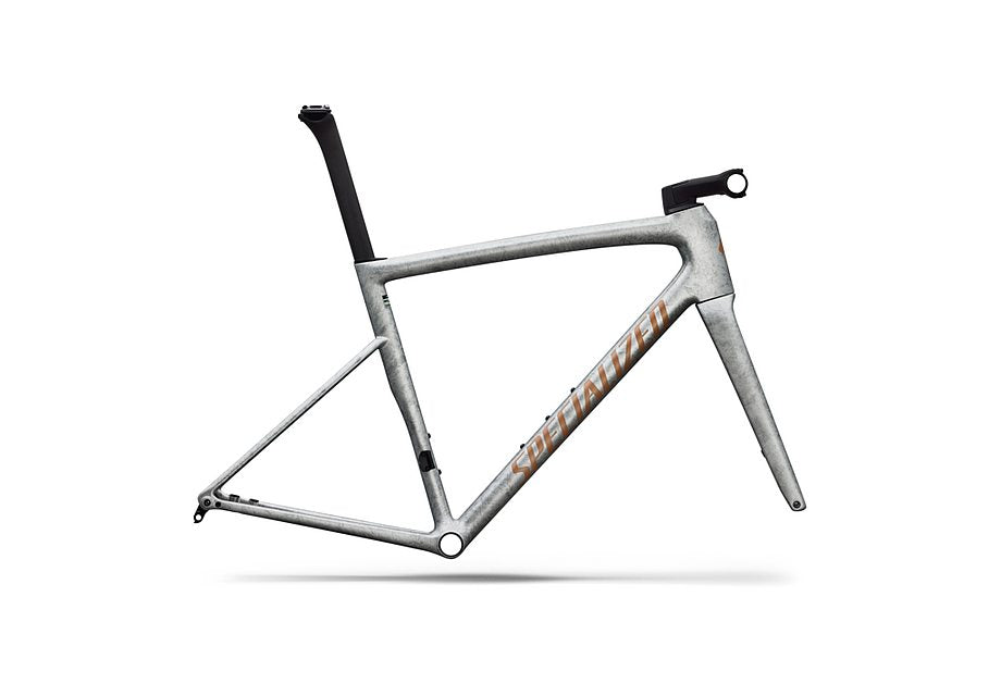 Specialized Tarmac Sl8 Frmset Gloss Silver Dust / Shadow Silver Dry Impasto / Photon Orange Tint Over Silver Dust 54