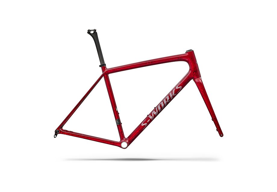 Specialized Aethos S-Works Frmset Sandstone Metallic Base / Red Tint 56