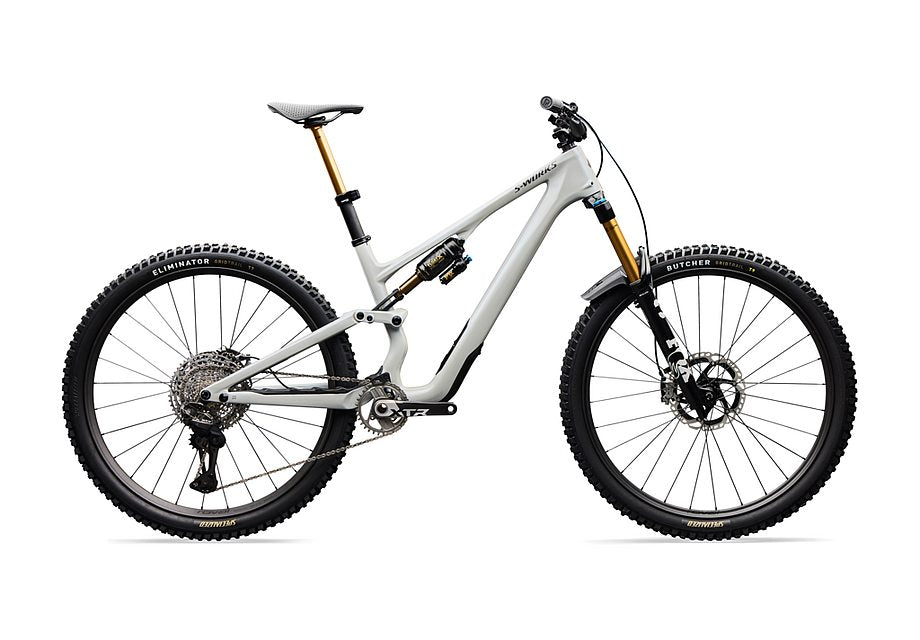 2026 Specialized Stumpjumper 15 S-Works Di2 Bike Gloss Dolomite Metallic / Smoked Liquid Metal S1
