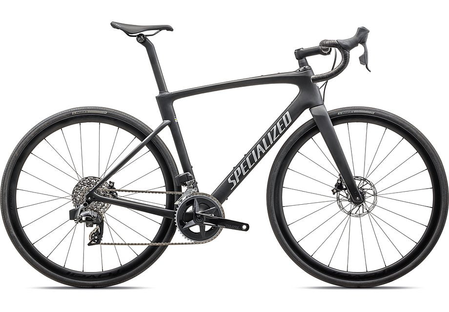 2025 Specialized Roubaix Expert Bike Satin Carbon/Liquid Silver 52