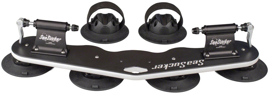 SeaSucker Mini Bomber 2-Bike Roof Rack - HUSKE QR Fork Mounts Rear Wheel Holders BLK