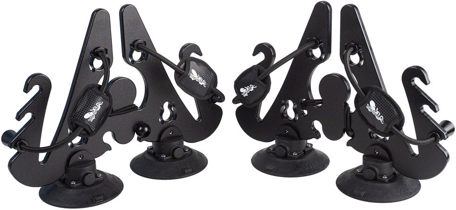 SeaSucker Pallavicini Ski Rack - Holds 2 Pair W/Poles or 2 Snowboards Black