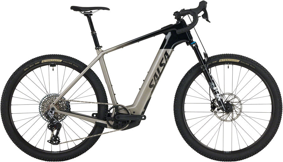 Salsa Tributary C Rival GX AXS Transmission SUS Ebike - 29" Carbon Charcoal/BLK X-Small
