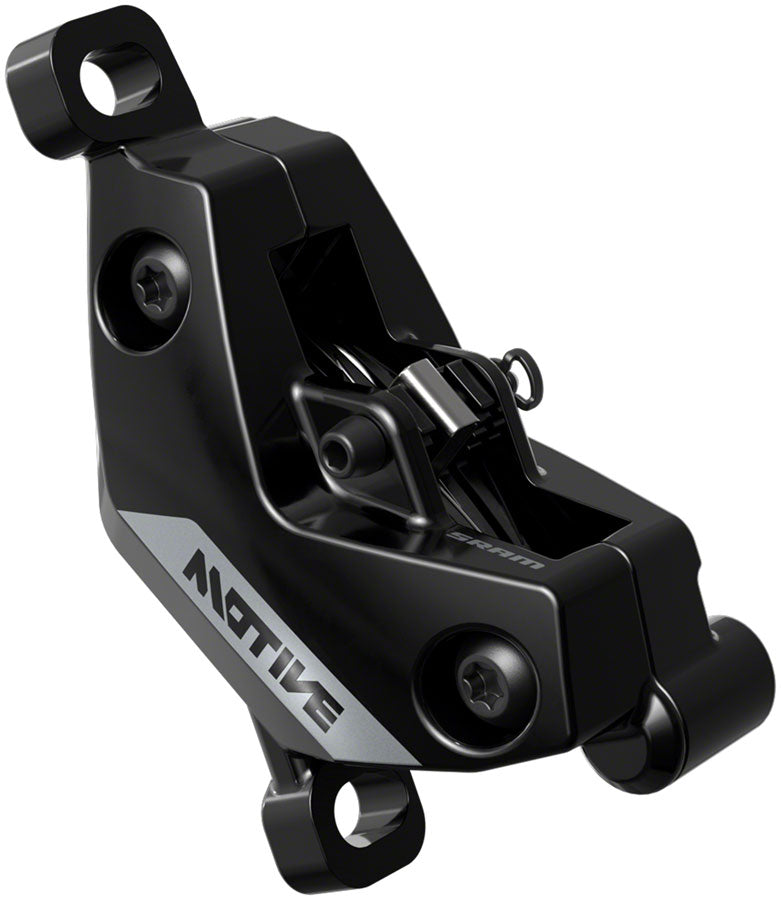 SRAM Motive Silver Disc Brake Caliper Assembly - Front/Rear Post Mount 4-Piston Gloss BLK A1+