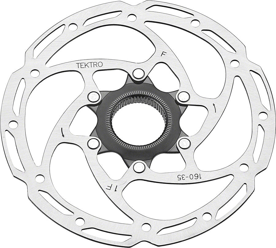 Tektro TR-35 Disc Brake Rotor - 160mm Center-Lock 1.8mm Thickness Silver