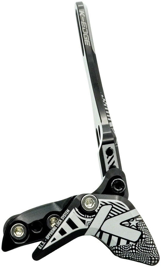 K-EDGE 1x Race W Chain Guide - For Single Chainring Water Bottle Attachment Point BLK/White