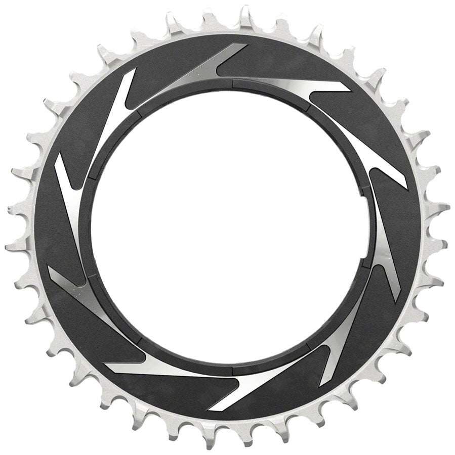 SRAM XX SL Eagle T-Type Thread Mount Chainring - 36t 12-Speed Thread Mount For XX SL PM Spider 3mm Offset Aluminum BLK/Silver
