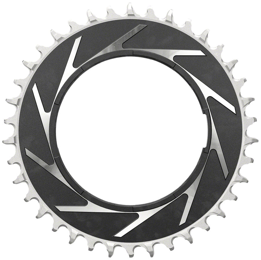 SRAM XX SL Eagle T-Type Thread Mount Chainring - 38t 12-Speed Thread Mount For XX SL PM Spider 3mm Offset Aluminum BLK/Silver