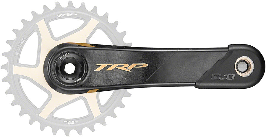 TRP CK-9050 EVO Crankset - 170mm 12-Speed For 68/73mm Frame BB DM CINCH Chainring Interface 30mm Spindle Carbon BLK/Gold