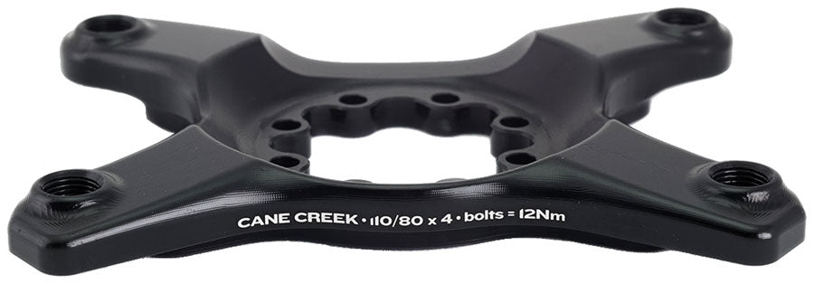Cane Creek eeWings Chainring Spider - 4-Bolt 110 80 Asymmetric BCD 8-Bolt Mount Type Shimano GRX 1x 2x Systems BLK