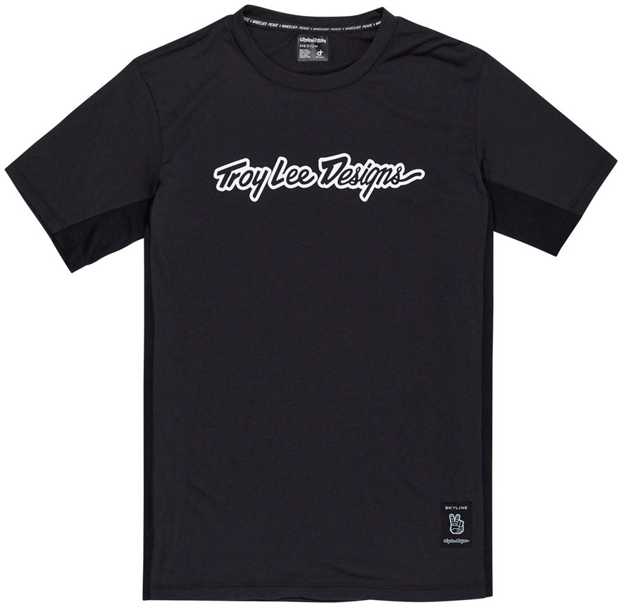 Troy Lee Designs Skyline Short Sleeve Ride Tee – Signature Black X-Large