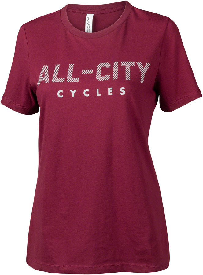 All-City Logowear Women's T-shirt - Maroon Gray Small