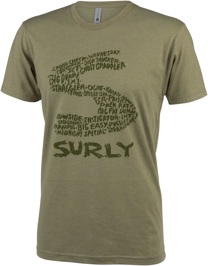 Surly Steel Consortium Men's T-Shirt - Light Olive Small