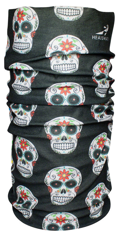 Headsweats Ultra Band Multi-Purpose Headband - Full Black Skulls One Size