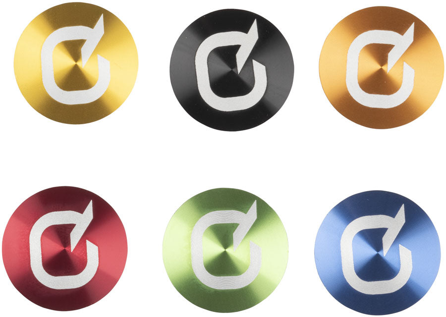 Quarq Battery Colored Decals - Black Grey Red Blue Orange Green and Yellow