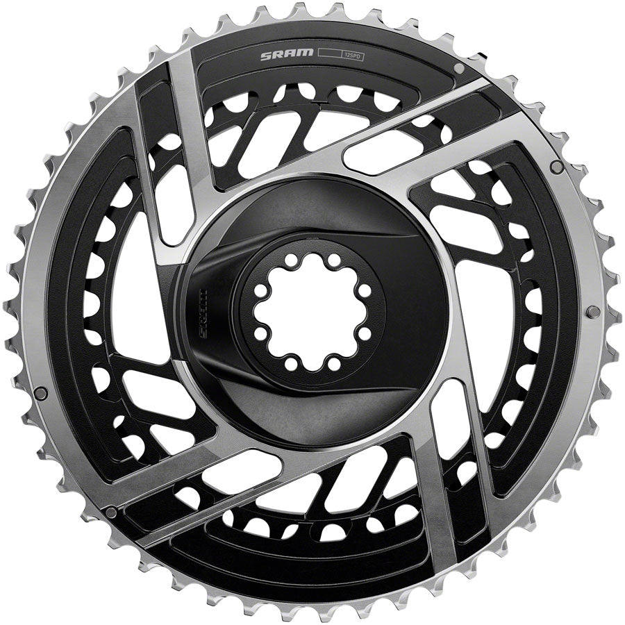 SRAM RED 2x Chainring Kit - 46/33t 2x12-Speed 8-Bolt Direct Mount BLK/Silver E1