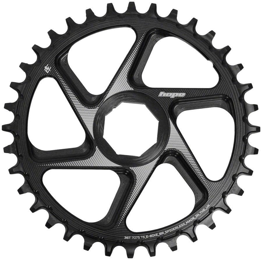 Hope Spiderless Chainring - 36T R22 Ebike Brose Black