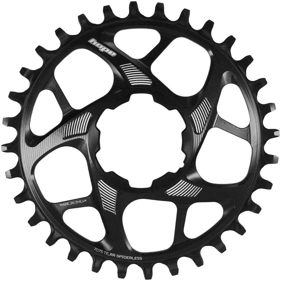 Hope Spiderless Retainer Chainring - 34t Hope Direct Mount R22 Black