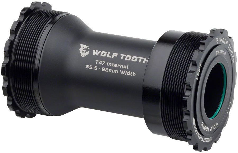 Wolf Tooth Bottom Bracket - T47 Inboard 85.5/92mm For 24mm Spindle Black