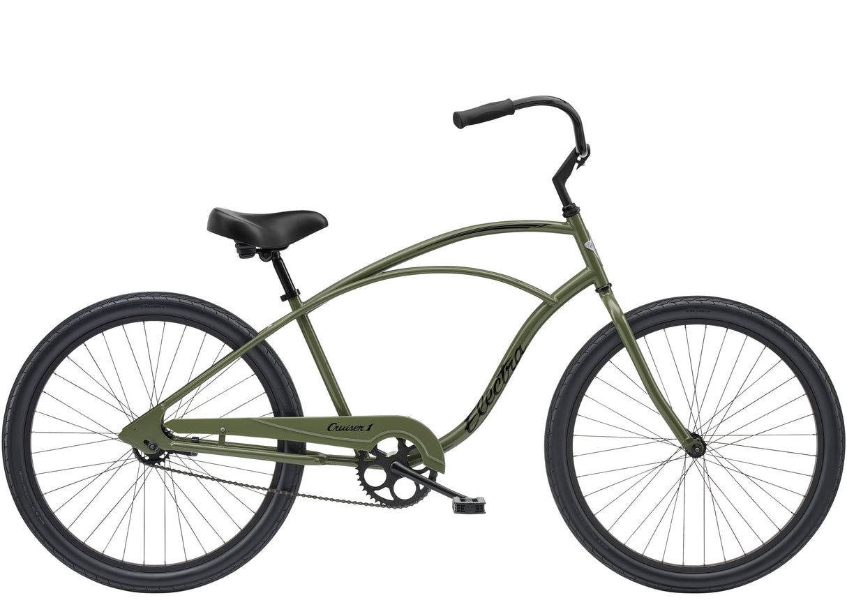 Electra Cruiser 1 Step-Over - OLIVE 26" WHEEL
