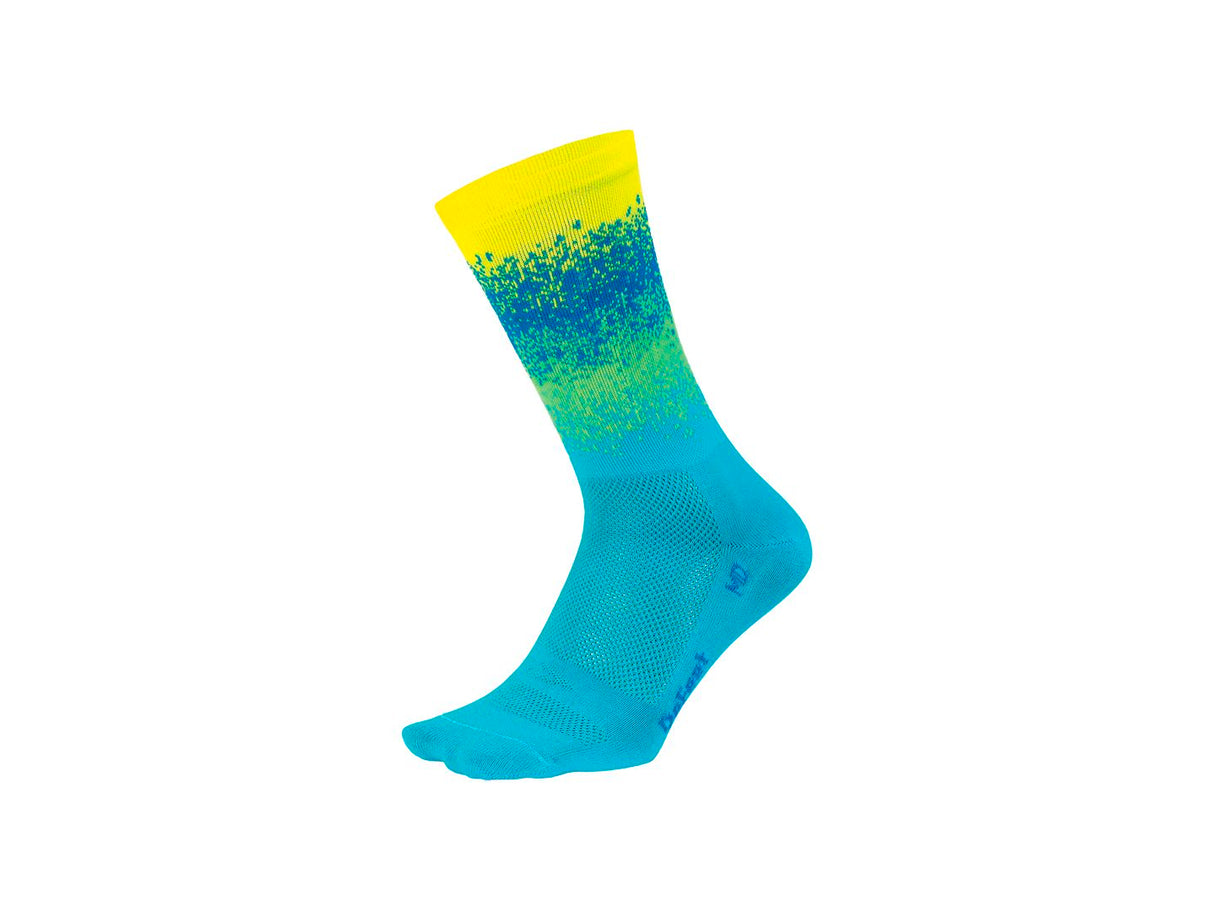 Sock DeFeet Aireator 6" Ombre X-Large Blue/Yellow