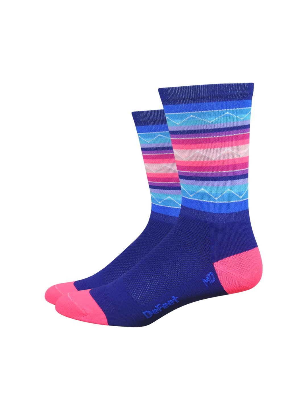 Sock DeFeet Aireator 6'' Santa Fe Medium Blue/Pink