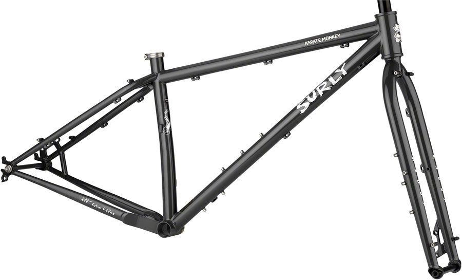 Surly Karate Monkey Frameset - 27.5" Steel Hi-Viz Black X-Small