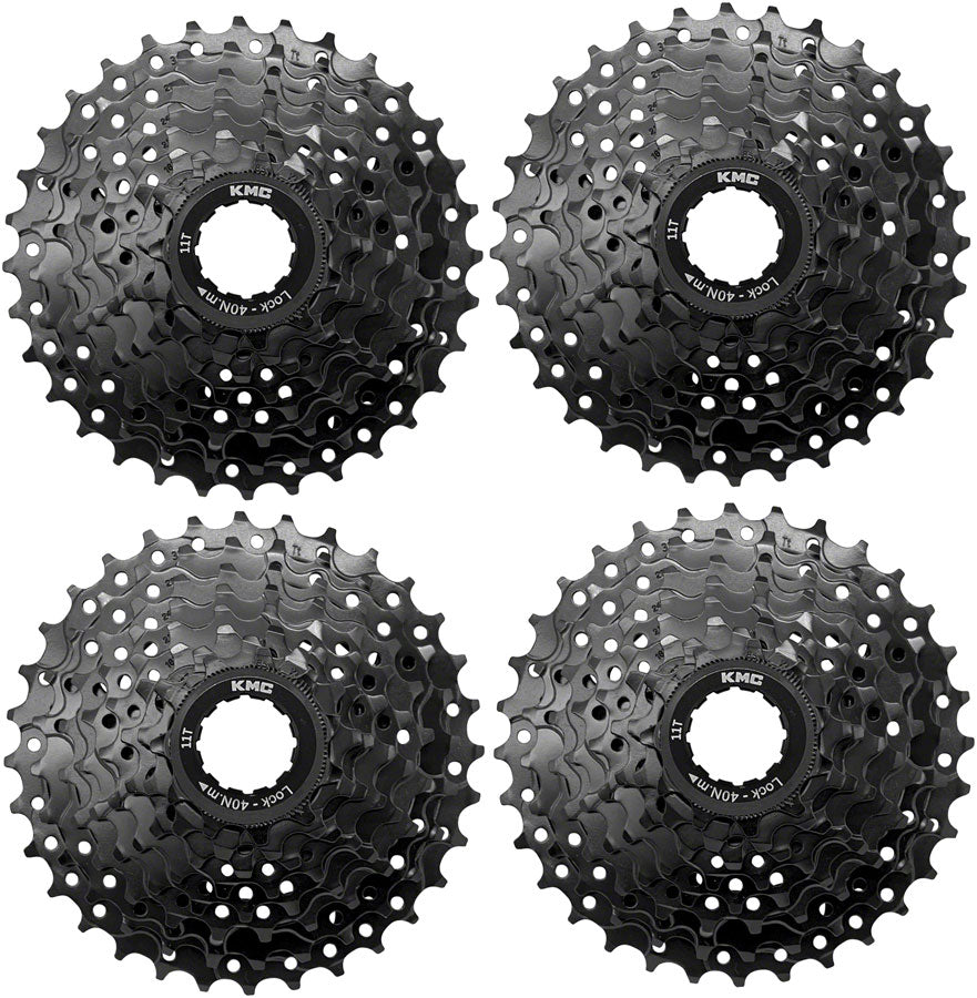 KMC REACT Cassette - 8-Speed 11-32t HG Driver Compatible Black 4 pk.