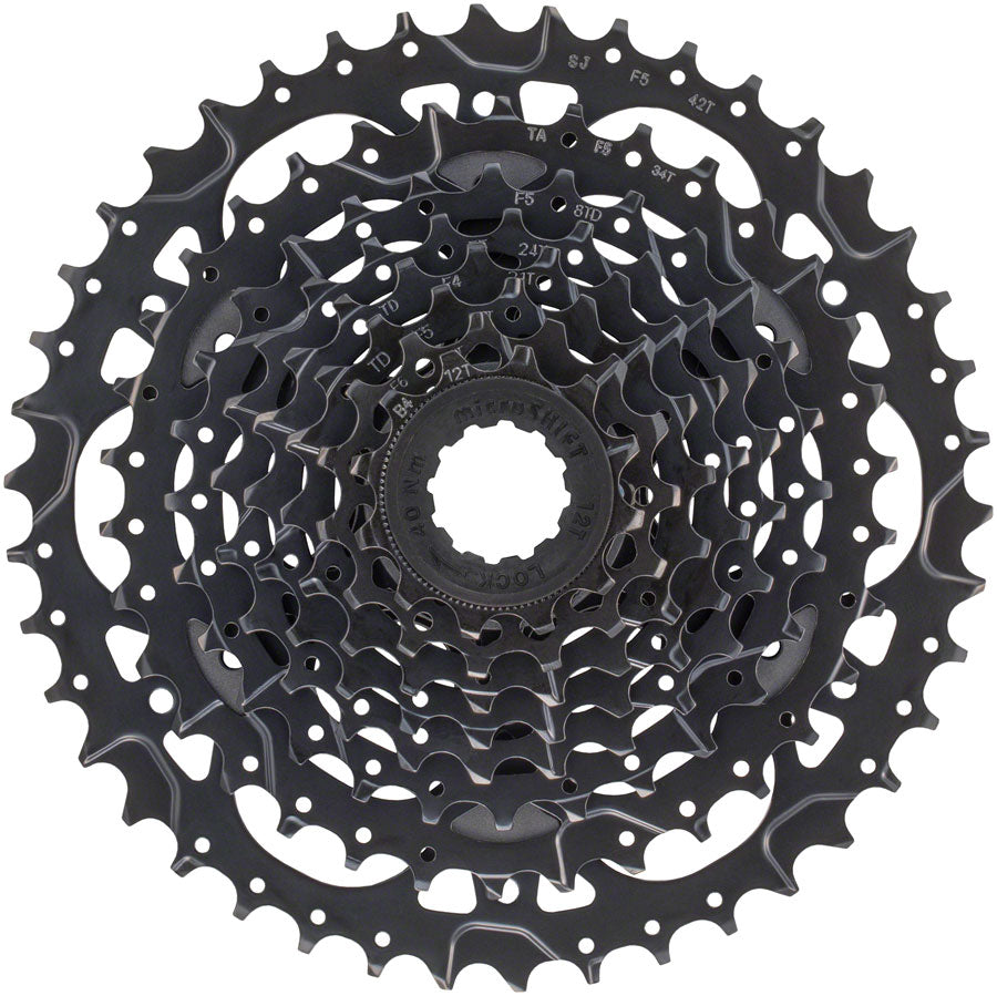 microSHIFT Acolyte Cassette - 8 Speed 12-42t Black ED Coated