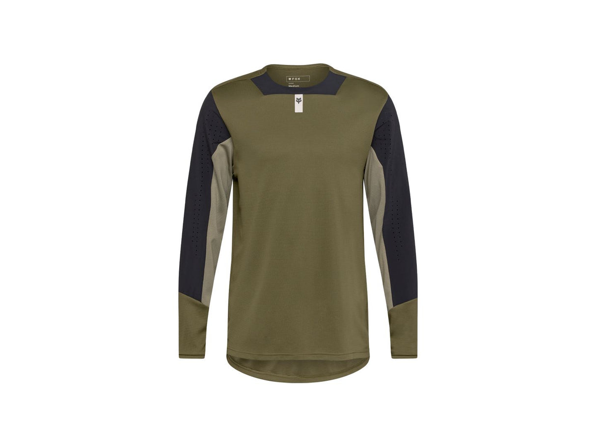 Fox Racing 25 Defend Long Sleeve Small Olive Green Jersey