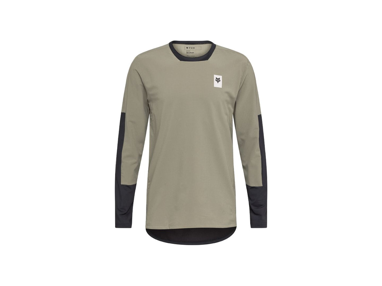 Fox Racing 25 Defend Thermal LS Small Light Brown Jersey