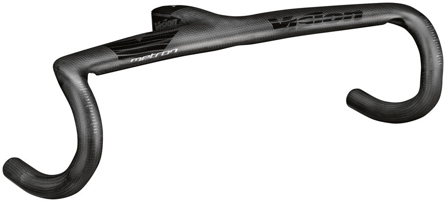 Vision Metron 5D ACR EVO Drop Handlebar 36cm Width 80mm Stem Length -6° Angle Integrated Carbon Design – BLK
