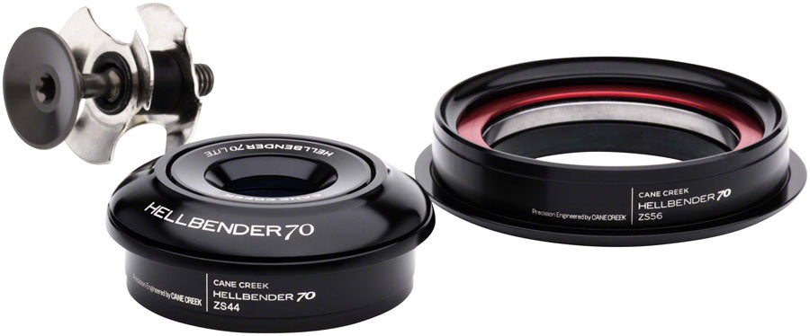 Cane Creek Hellbender 70 Lite Headset - ZS44/28.6/H8 ZS56/40 Tapered Black