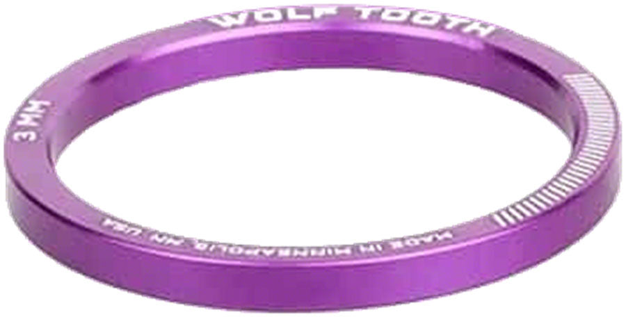 Wolf Tooth Precision Headset Stack Spacer - 3mm Ultraviolet Purple 1 pc.