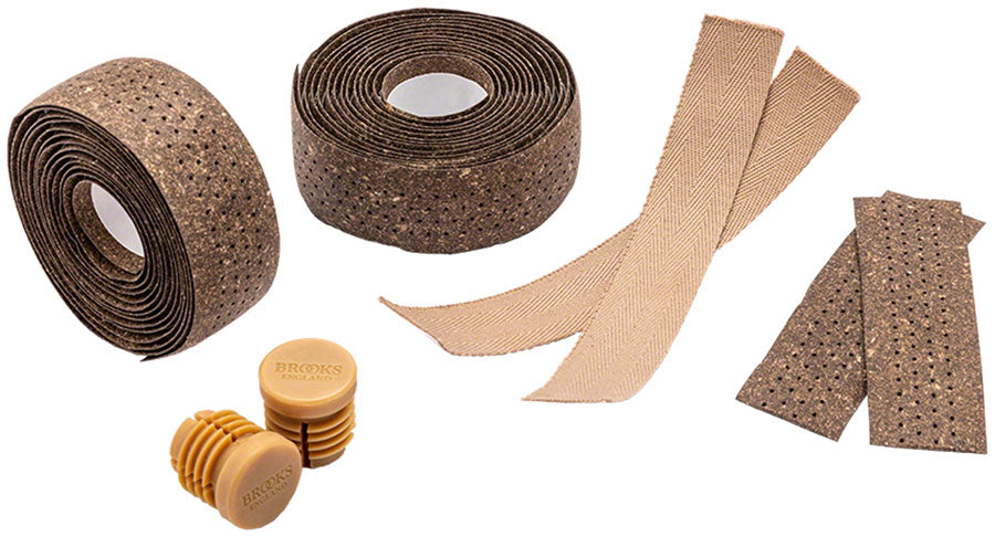 Brooks Regenerated Leather Bar Tape - 1.8mm Brown