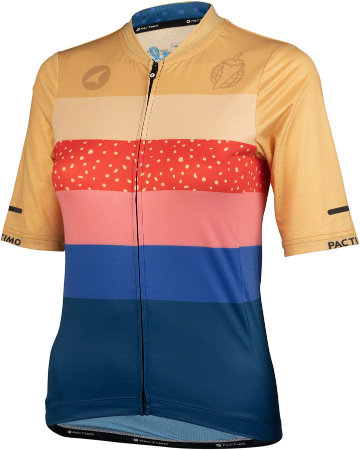 Salsa Team Polytone Women's Jersey - Goldenrod Dark Blue w/ Stripes Small
