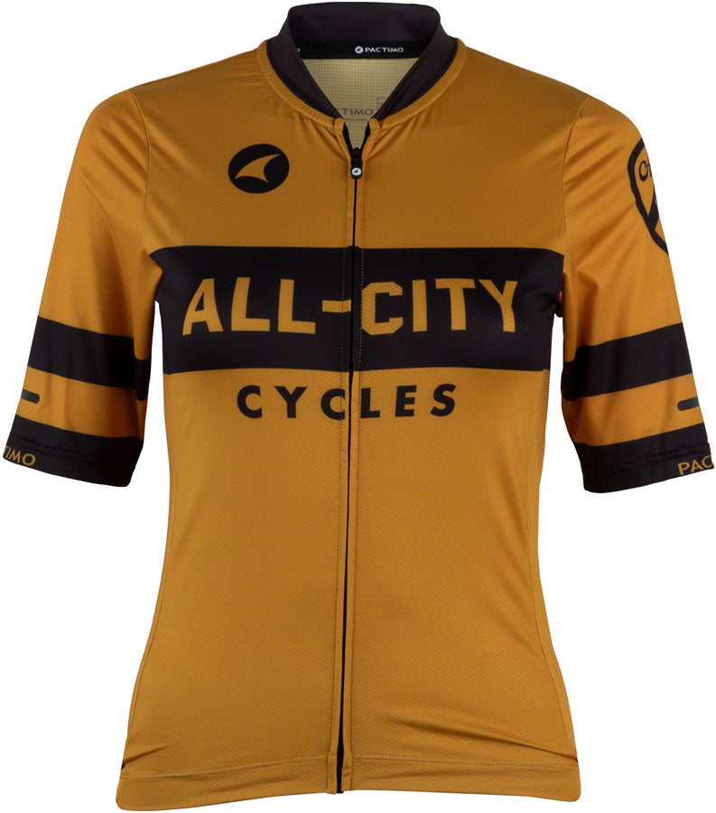All-City Classic Logowear Women's Jersey - Mustard Brown Black Small